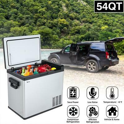 54 Qt Portable Fridge Freezer 24/12v Car Refrigerator Cooler Electric Cool