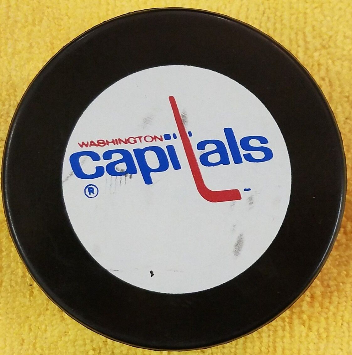 1985-92 NHL VINTAGE WASHINGTON CAPITALS InGlasCo Non-Approved OLD GAME PUCK