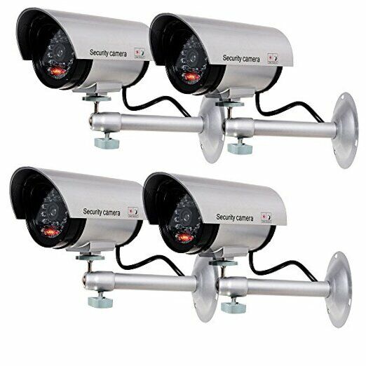 Bullet Dummy Fake Surveillance Security CCTV Dome Camera Indoor Outdoor Silver