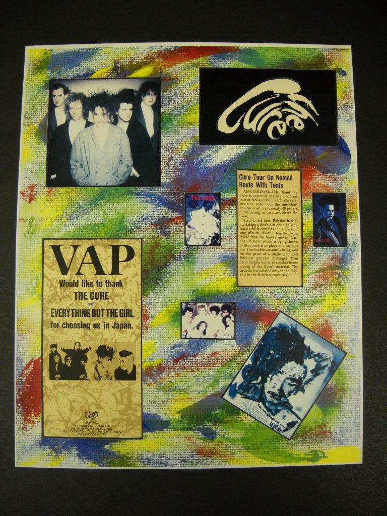 The CURE rare and obscure VINTAGE Collage Promo Poster Print mint condition