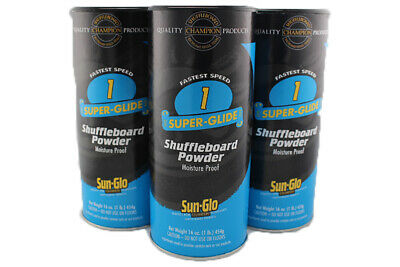 Sun-glo #1 Speed Super-glide Shuffleboard Table Powder 3 Pack 16 Oz Cans