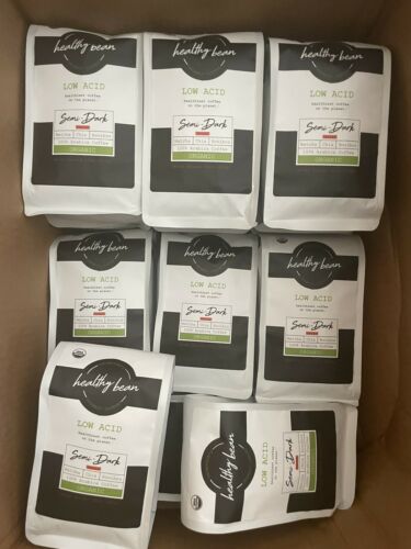 20 Bags Healthy Bean DECAF ground Coffee! Organic LOW ACID! Case of 20 bags