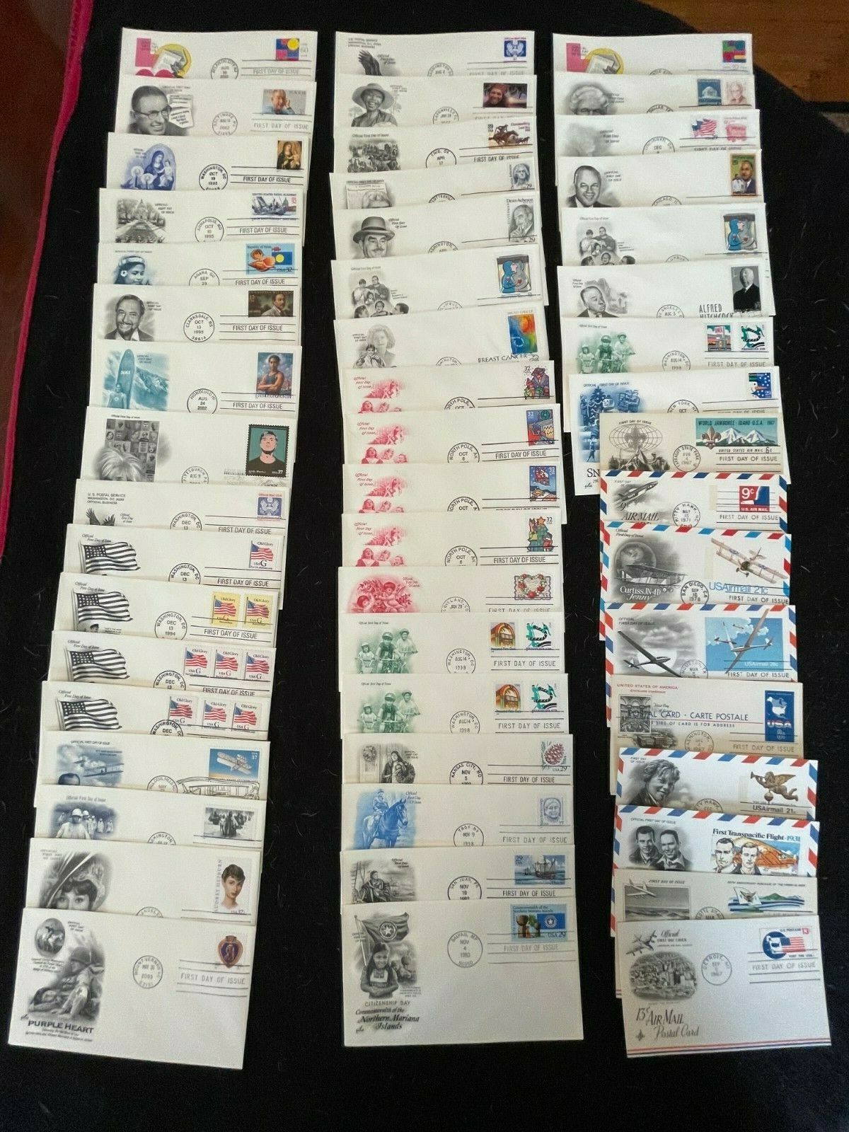 First Day Of Issue Fdc - Lot Of 100 - Various Covers #1 - Unaddressed - Artcraft