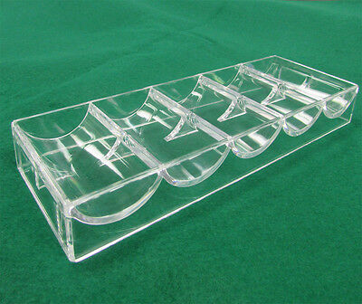 New 1 Pc Casino Poker Chips Racks / Trays Clear Acrylic