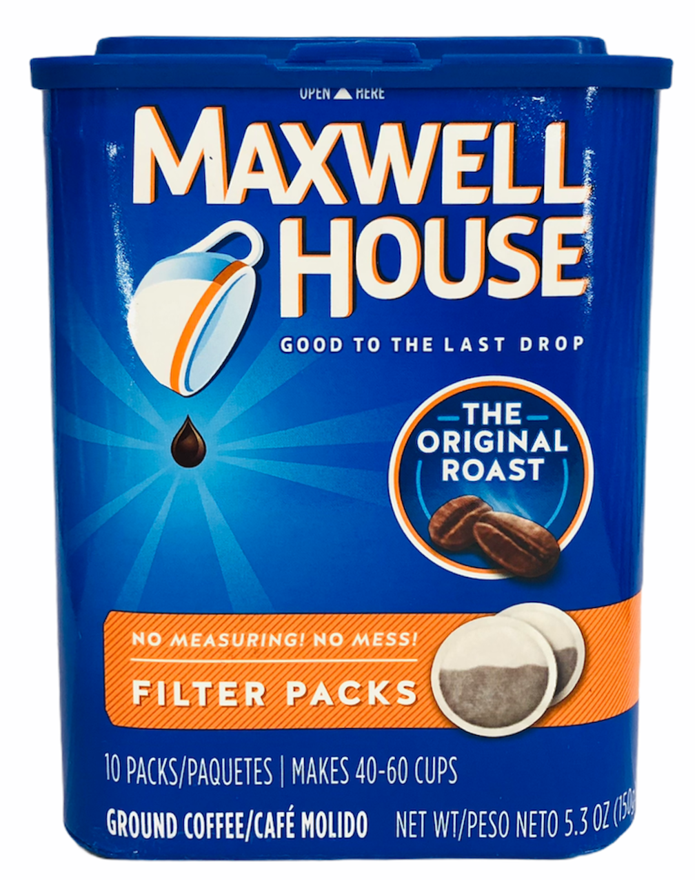 Maxwell House Coffee Original Filter Packs 10 Ct
