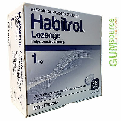 Habitrol Nicotine Lozenge 1mg Mint  1 box 216 lozenges