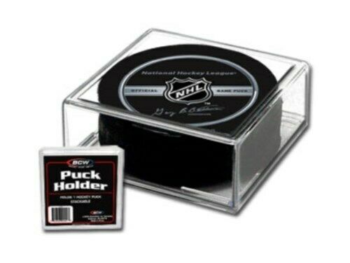 Lot of 12 BCW Hockey Puck Squares cubes square holders display cases