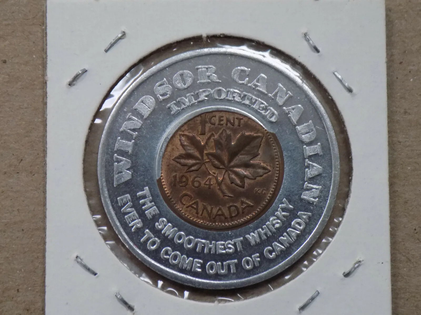 1964 Canada Encased Cent - Windsor Canadian Whiskey
