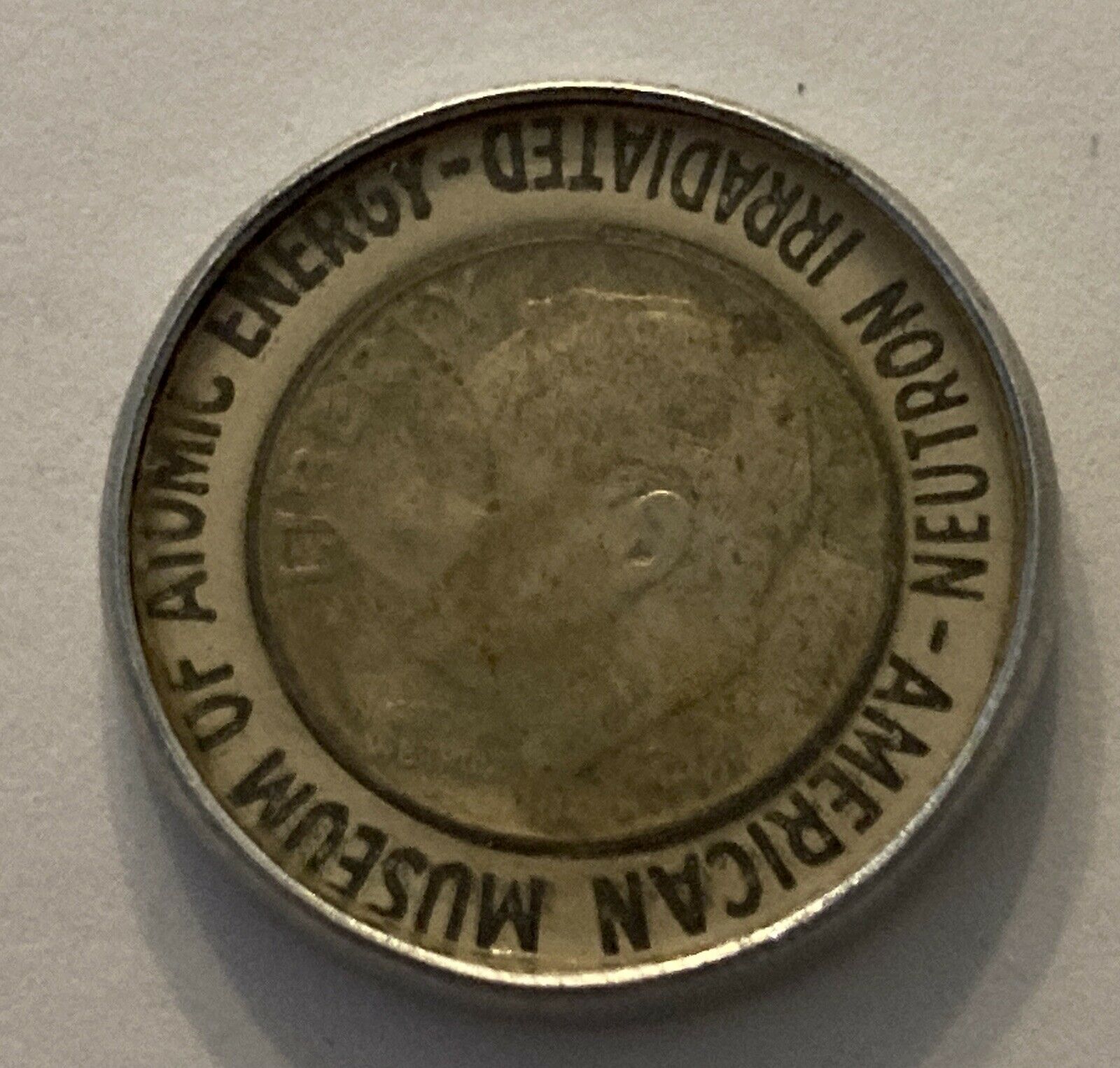 neutron irradiated encased 1946 silver dime
