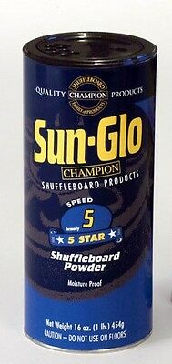 Sun-glo Extra Fast Shuffleboard Alley Shuffle Board Powder Wax Sand Five 5 Star