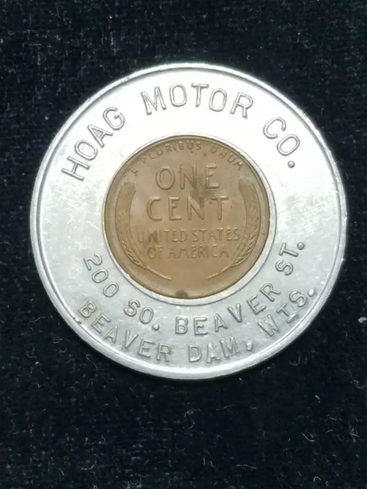 1948 D Encased Cent Hoag Motor Co Beaver Dam Wisconsin