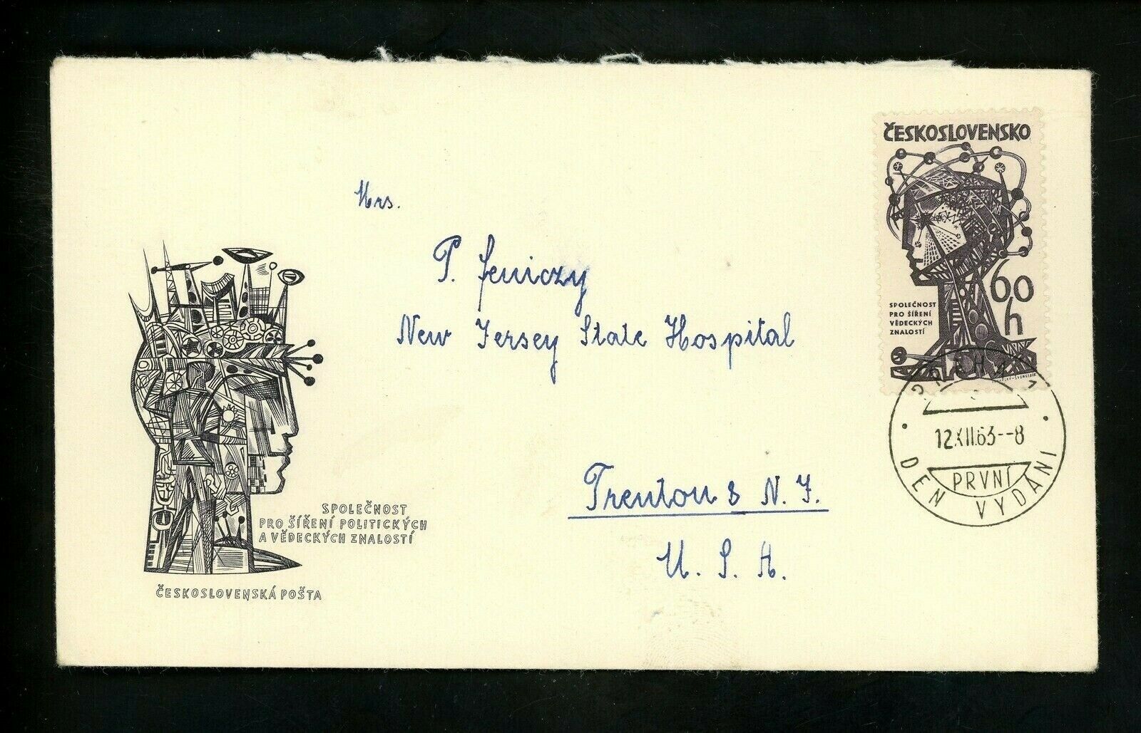 Postal History Czechoslovakia FDC #1210 Science scientific knowledge 1963