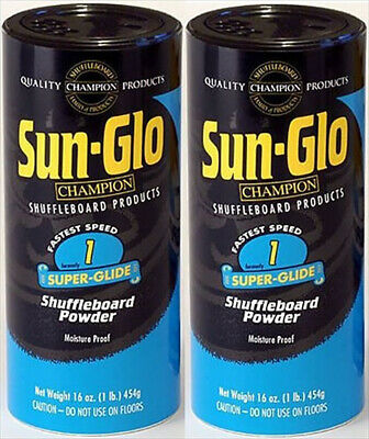 Sun-glo #1 Speed Super-glide Shuffleboard Powder Wax Sand - Set Of 2