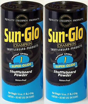 SUN-GLO SUPER GLIDE #1 TABLE SHUFFLEBOARD POWDER WAX SAND - 2 PACK-PRIORITY SHIP