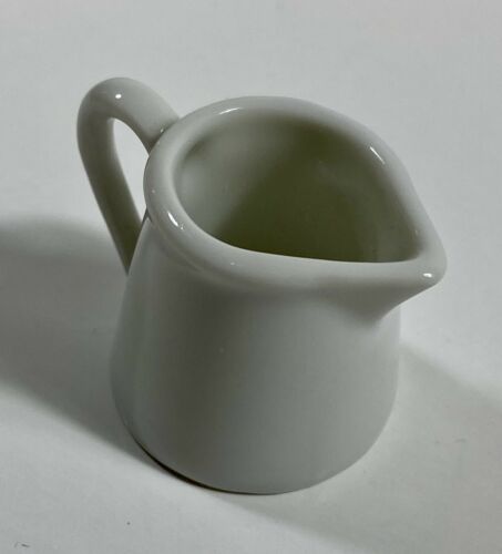 White Coffee Creamer Or Syrup Pitcher 1 ” Tall