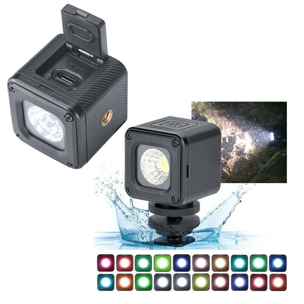 Ulanzi L1 Pro Waterproof Dimmable Led Video Light Lamp 5600K + 20 Colour Filters