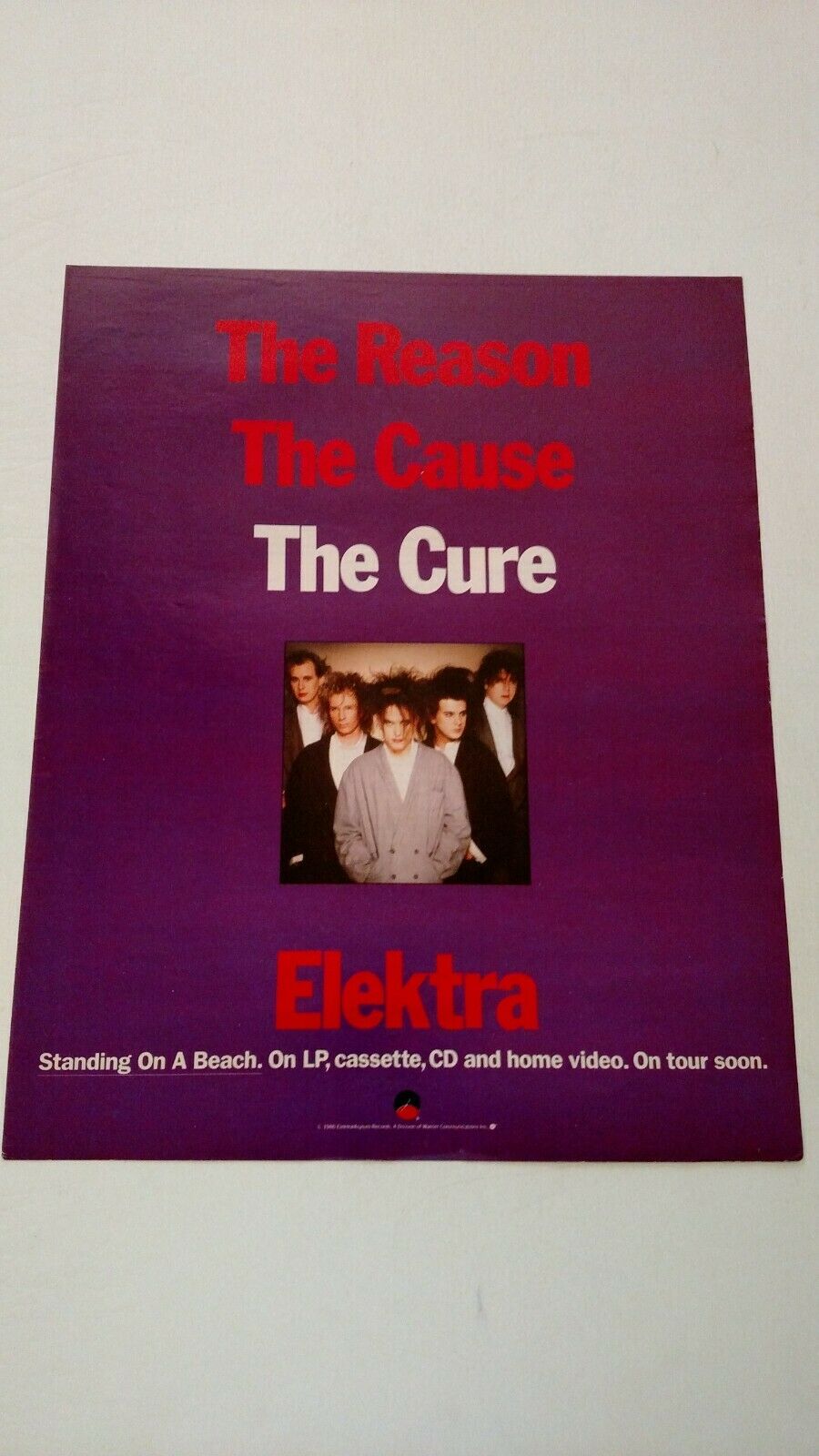 The Cure "standing On A Beach On Tour Soon"  Rare Original Print Promo Poster Ad
