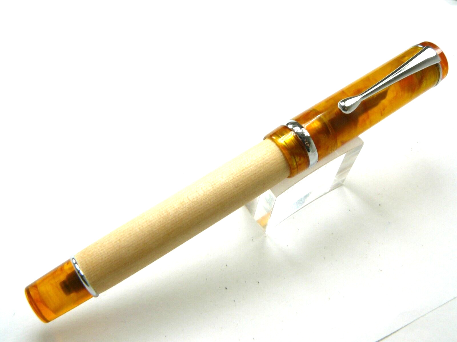 Conklin Duragraph Voyager Birchwood & Amber Fountain Pen Fine Nib New/box