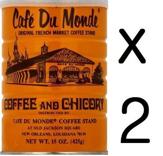 "free Shipping" Lots Of Two Cans Café Du Monde Coffee Chicory 15 Oz (30oz Total)