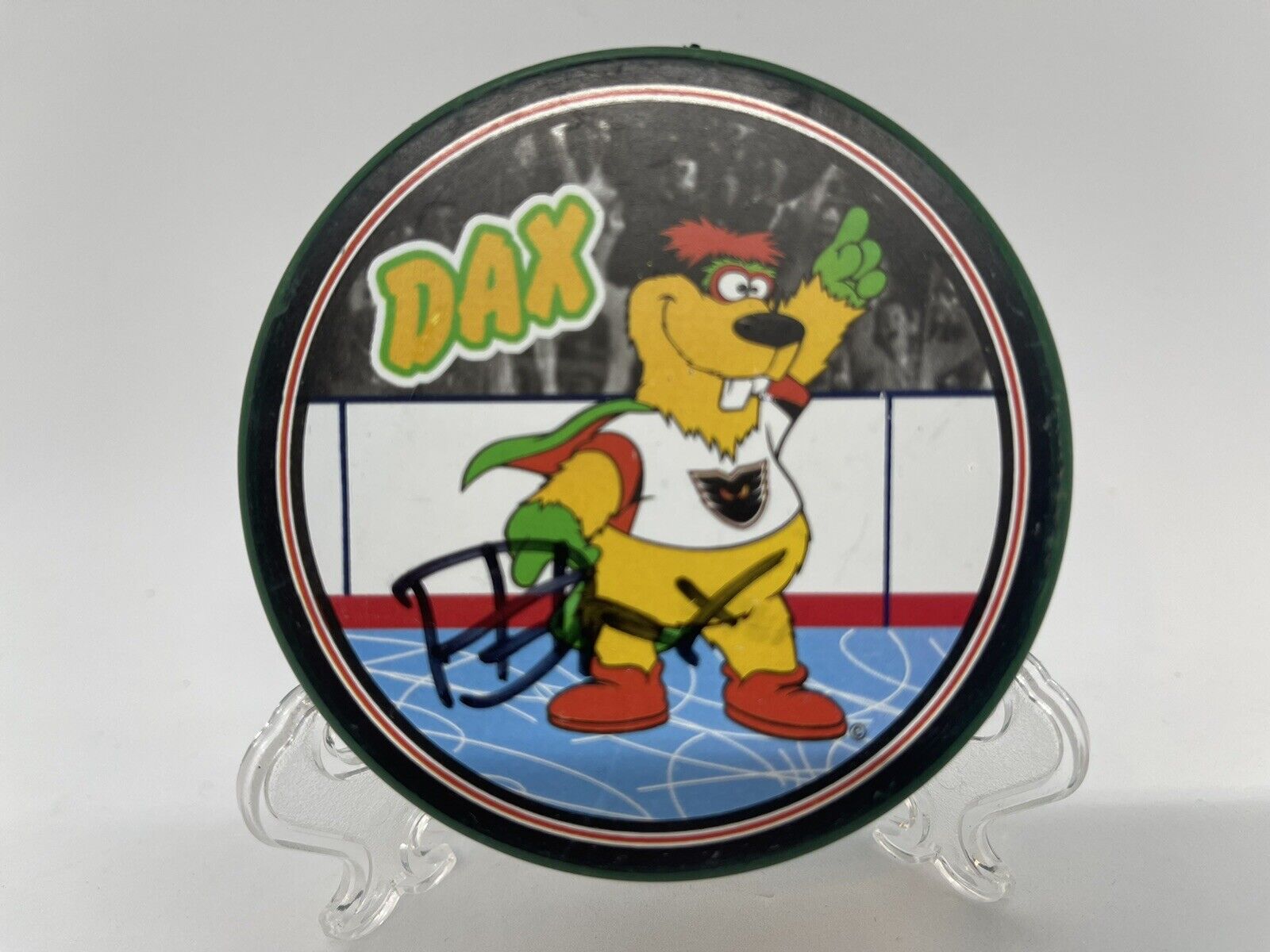 AHL Exclusive Arena Collection Adirondack Phantoms Autographed DAX the Mascot