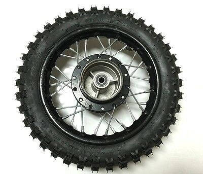 Complete Rear Wheel 2.50 X 10 For Honda Xr50 Crf50 - Black Rim