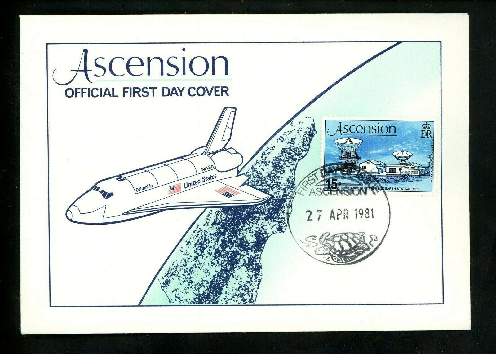 Postal History Ascension Fdc #273a Space Shuttle Columbia Space 1981