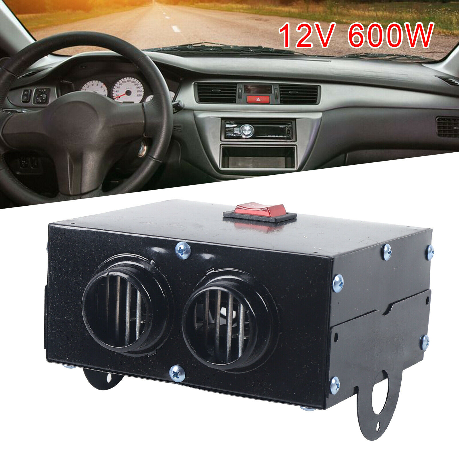 800w/600w Car Windshield Heating Cooling Fan Quick Heater Defroster Demister Usa