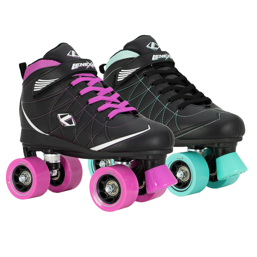 Lenexa Hoopla Kids Youth Roller Skates Girls Boys Quad Skates Size J10-mens 8