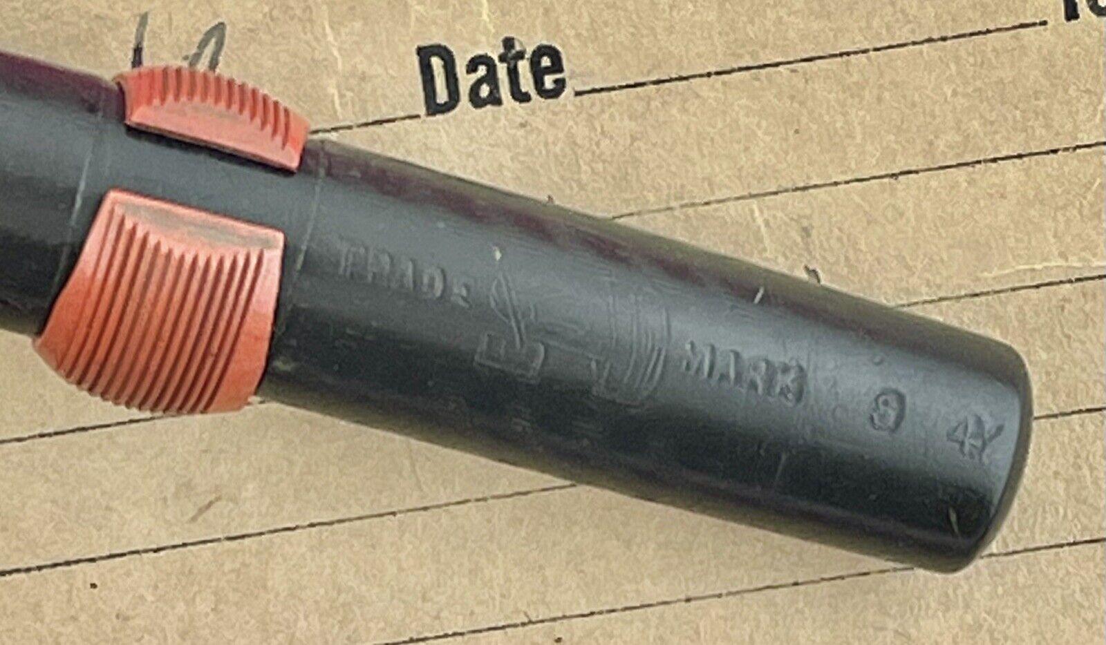 Rare Conklin #4 Size Fountain Pen Red Hard Rubber Crescent Filler Lock Ring