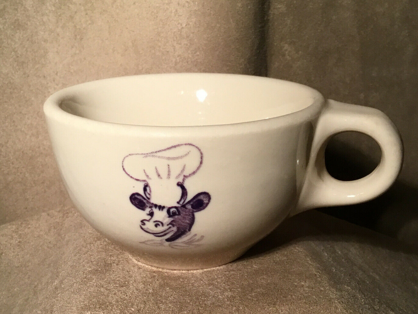 Vintage Purple Cow Restaurant Ware Cup Jackson China I-5 1959