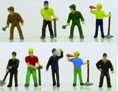 N Scale - Work Crew Selection Of 9 Figures - #mdp-1337