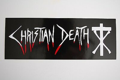 Christian Death Sticker Decal (68) Goth Gothic Rock Bauhaus The Cure Car Bumper