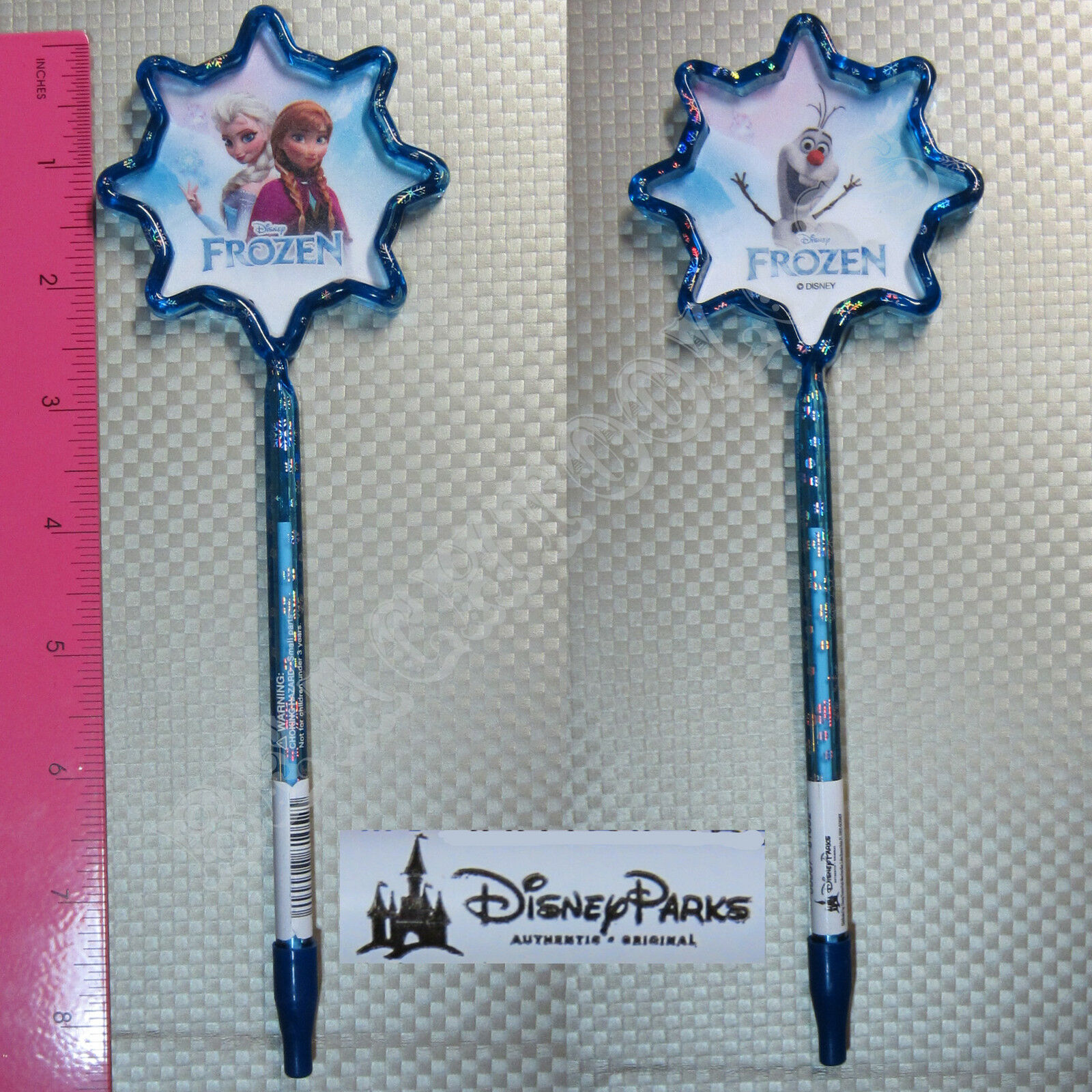 New Authentic Disney Blue Frozen Elsa Anna Olaf Snowflake Outline Stick Pen