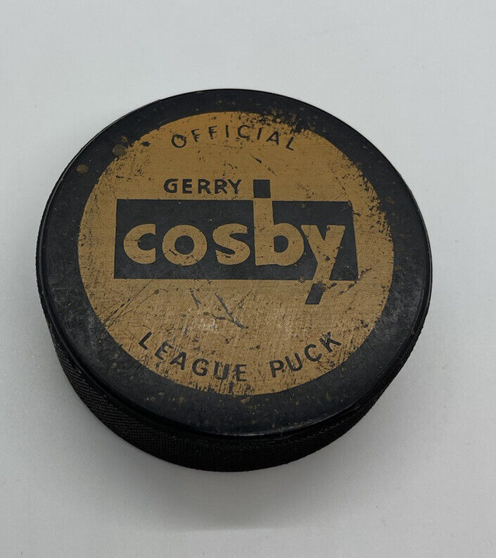 Vintage Big Logo Gerry Cosby NHL Hockey Puck