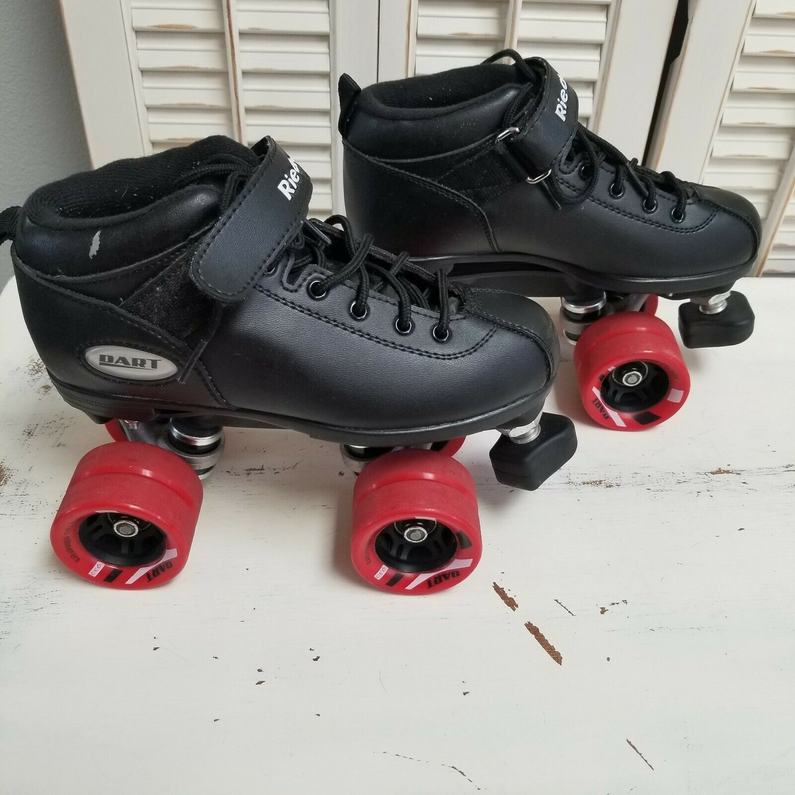 Riedell Dart Roller Skates Black Size 4 Youth Unisex