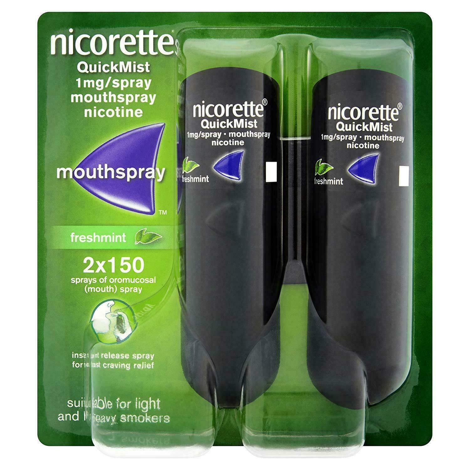Nicorette Quickmist Duo, 2 x 150 sprays 