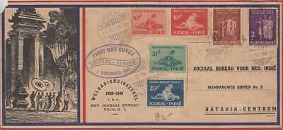 1939 NETHERLANDS EAST INDIES (Indonesia) SOCIAAL BUREAU FDC P/M Buitenzorg