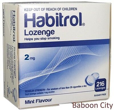 Habitrol Lozenge 2mg Nicotine Mint (216 Pieces) NEW 02/2022