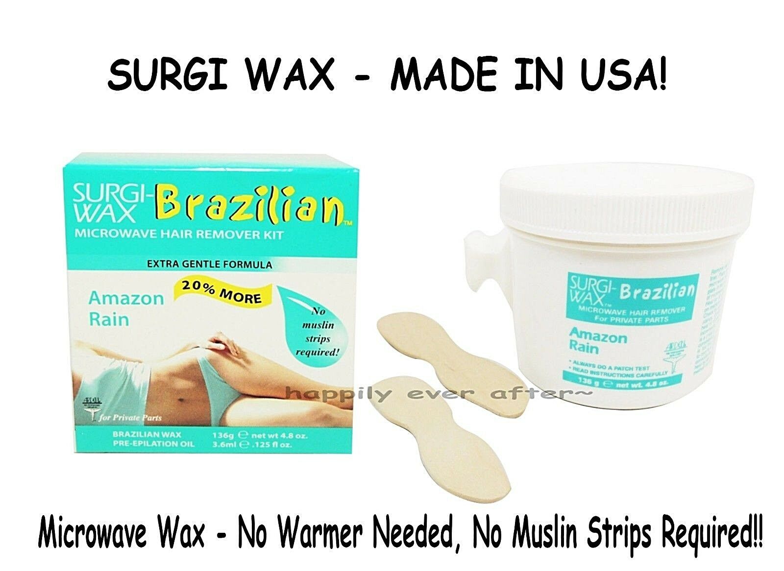 Surgi Wax Brazilian Microwave Hair Remover- No Strip Needed, Bikini Wax!!