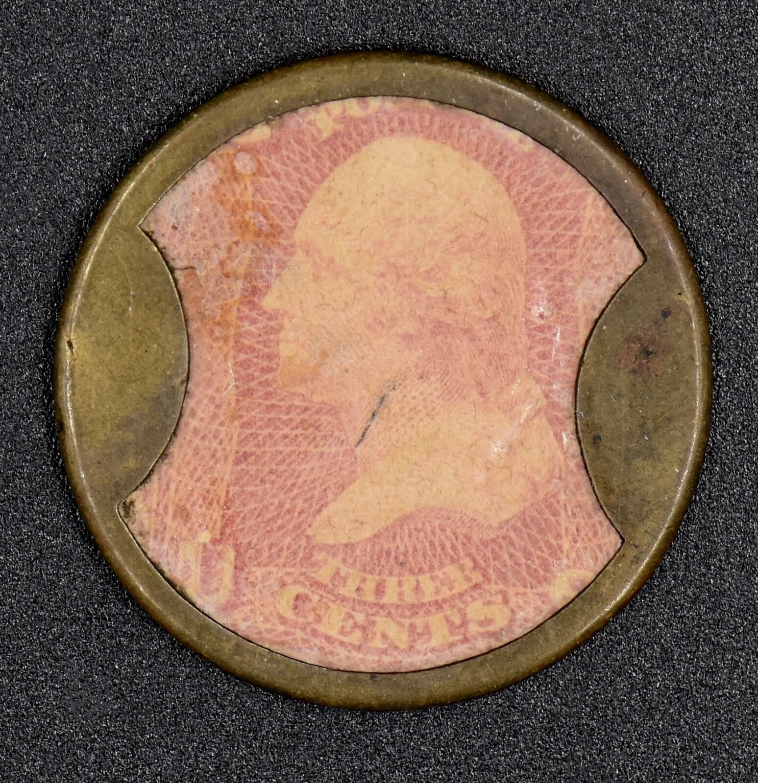1862 Ayer's Sarsaparilla 3 Cent Encased Postage